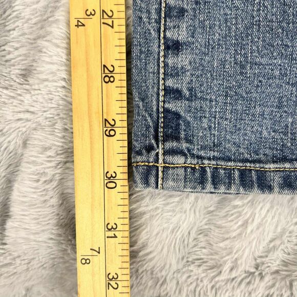 Lands' End Jeans Women 18 Straight Leg High Rise Stretch Blue Denim Western Work - Picture 7 of 8